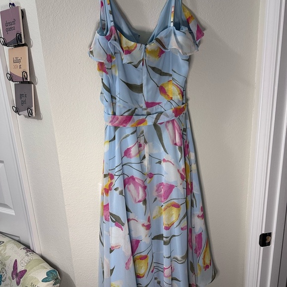 WHBM Sleeveless Ruffle Faux Wrap Dress size 10 NWOT - Picture 2 of 7